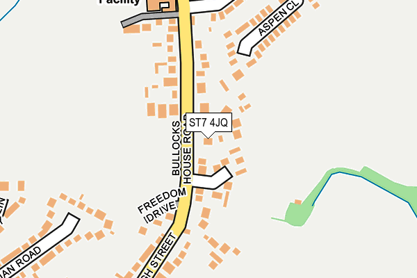 ST7 4JQ map - OS OpenMap – Local (Ordnance Survey)