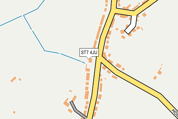 ST7 4JU map - OS OpenMap – Local (Ordnance Survey)