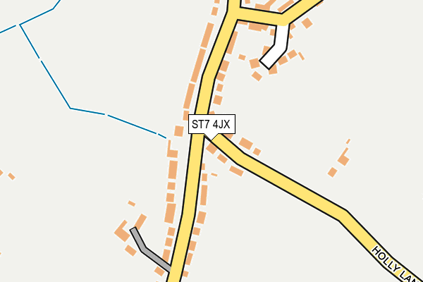 ST7 4JX map - OS OpenMap – Local (Ordnance Survey)