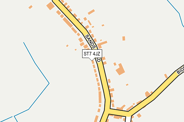 ST7 4JZ map - OS OpenMap – Local (Ordnance Survey)