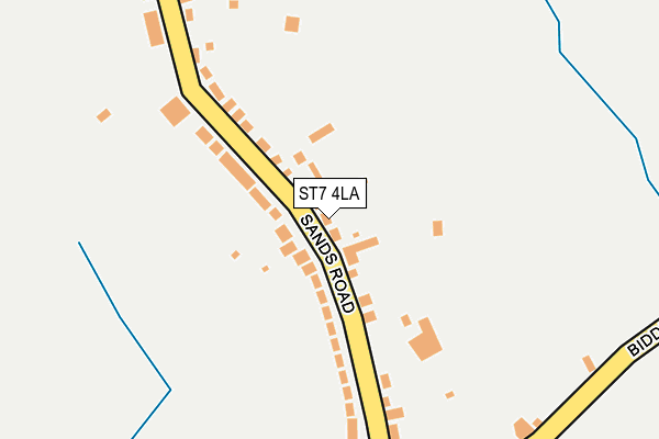 ST7 4LA map - OS OpenMap – Local (Ordnance Survey)