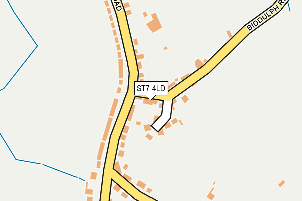 ST7 4LD map - OS OpenMap – Local (Ordnance Survey)