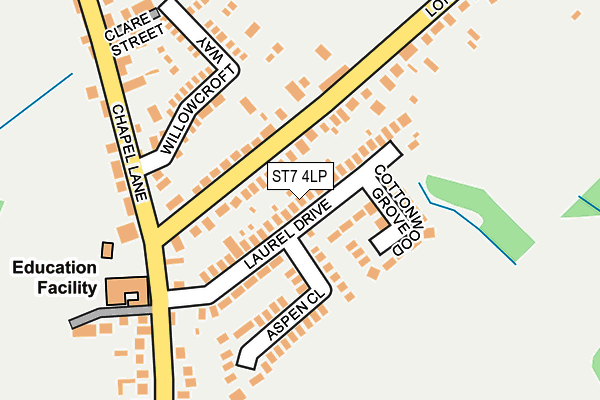 ST7 4LP map - OS OpenMap – Local (Ordnance Survey)