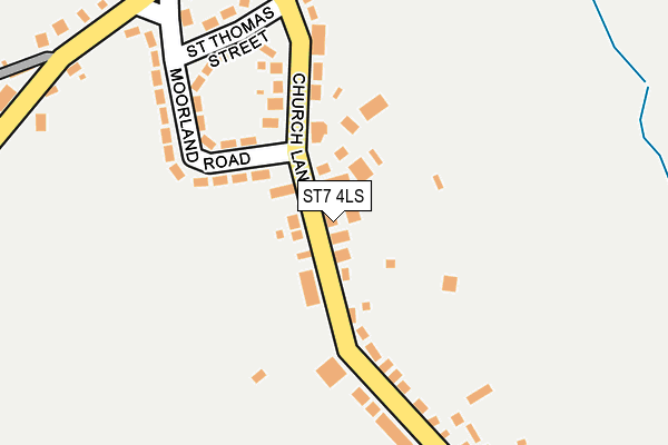 ST7 4LS map - OS OpenMap – Local (Ordnance Survey)