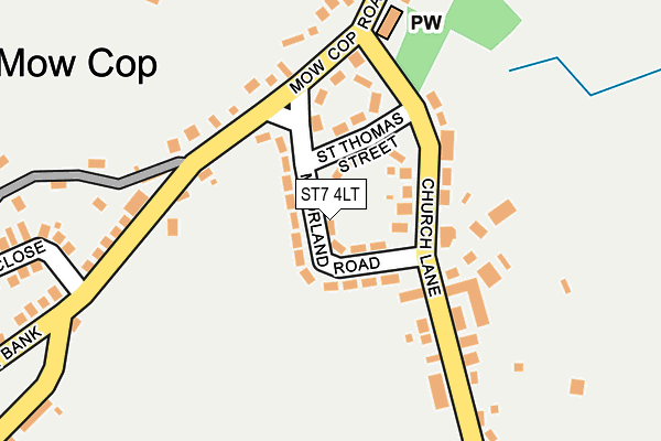 ST7 4LT map - OS OpenMap – Local (Ordnance Survey)