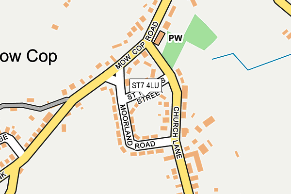 ST7 4LU map - OS OpenMap – Local (Ordnance Survey)