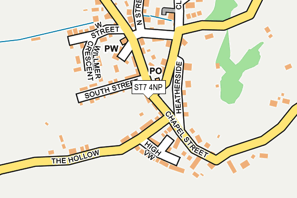 ST7 4NP map - OS OpenMap – Local (Ordnance Survey)