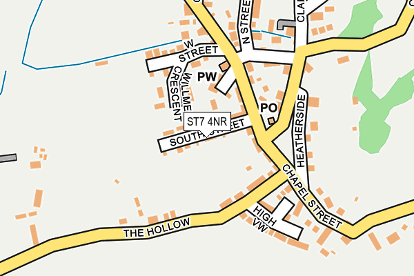 ST7 4NR map - OS OpenMap – Local (Ordnance Survey)
