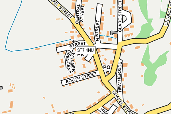 ST7 4NU map - OS OpenMap – Local (Ordnance Survey)