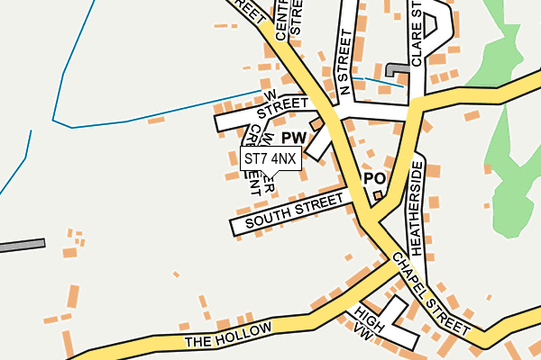 ST7 4NX map - OS OpenMap – Local (Ordnance Survey)