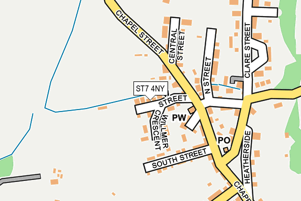 ST7 4NY map - OS OpenMap – Local (Ordnance Survey)
