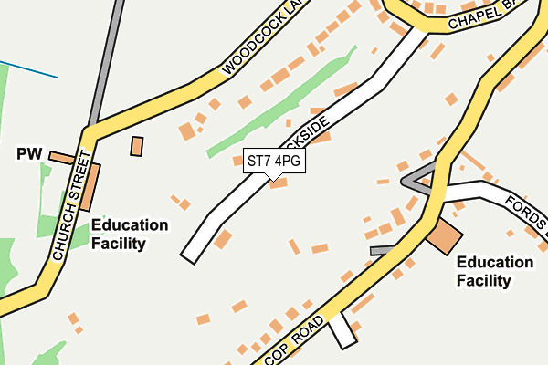 ST7 4PG map - OS OpenMap – Local (Ordnance Survey)