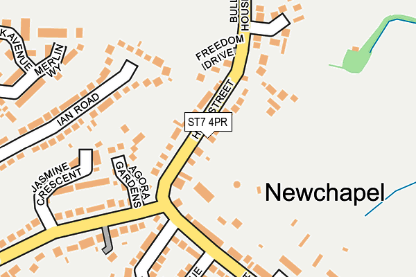 ST7 4PR map - OS OpenMap – Local (Ordnance Survey)