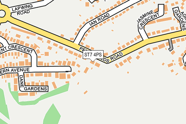 ST7 4PS map - OS OpenMap – Local (Ordnance Survey)