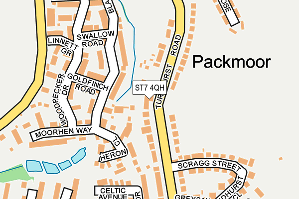 ST7 4QH map - OS OpenMap – Local (Ordnance Survey)