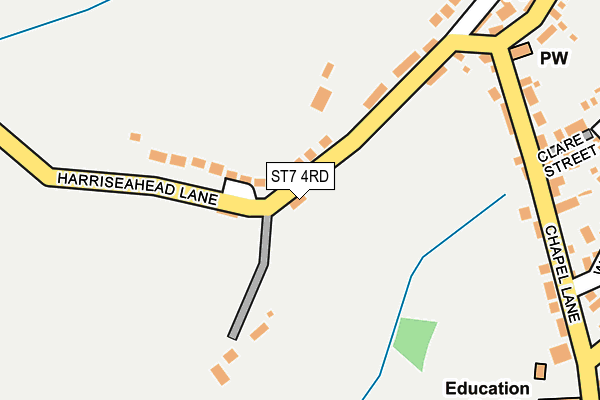 ST7 4RD map - OS OpenMap – Local (Ordnance Survey)