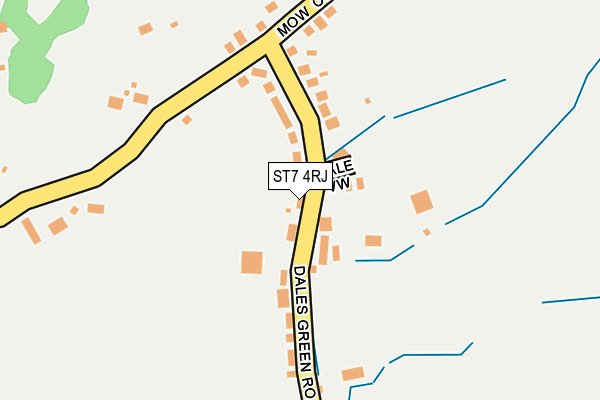 ST7 4RJ map - OS OpenMap – Local (Ordnance Survey)