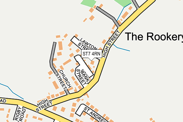 ST7 4RN map - OS OpenMap – Local (Ordnance Survey)