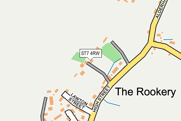 ST7 4RW map - OS OpenMap – Local (Ordnance Survey)