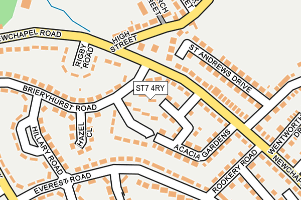 ST7 4RY map - OS OpenMap – Local (Ordnance Survey)