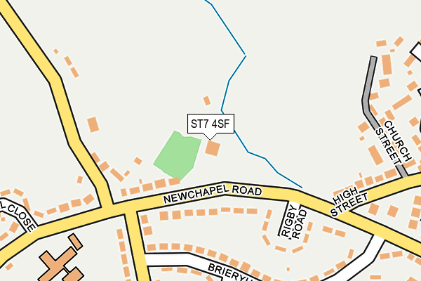 ST7 4SF map - OS OpenMap – Local (Ordnance Survey)
