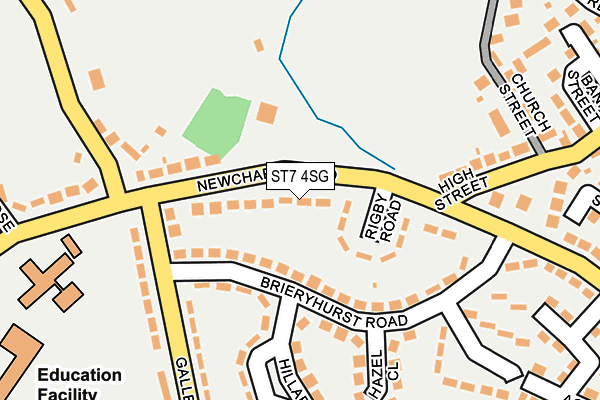 ST7 4SG map - OS OpenMap – Local (Ordnance Survey)