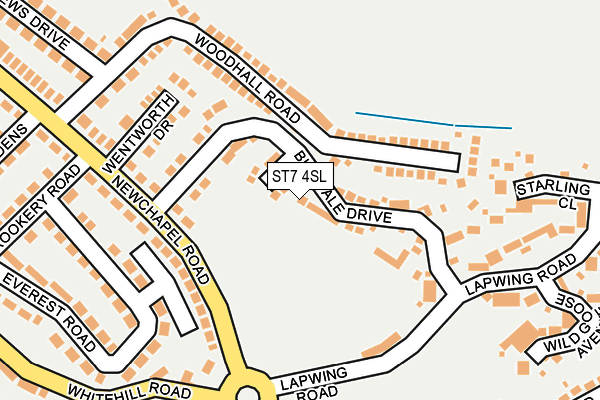 ST7 4SL map - OS OpenMap – Local (Ordnance Survey)