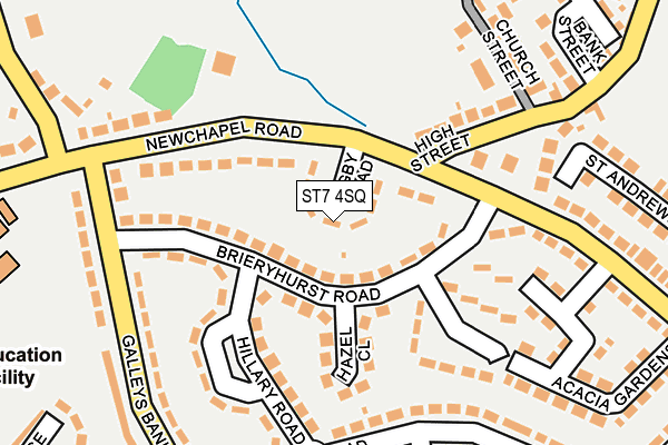 ST7 4SQ map - OS OpenMap – Local (Ordnance Survey)