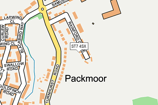 ST7 4SX map - OS OpenMap – Local (Ordnance Survey)