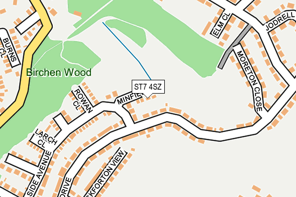 ST7 4SZ map - OS OpenMap – Local (Ordnance Survey)