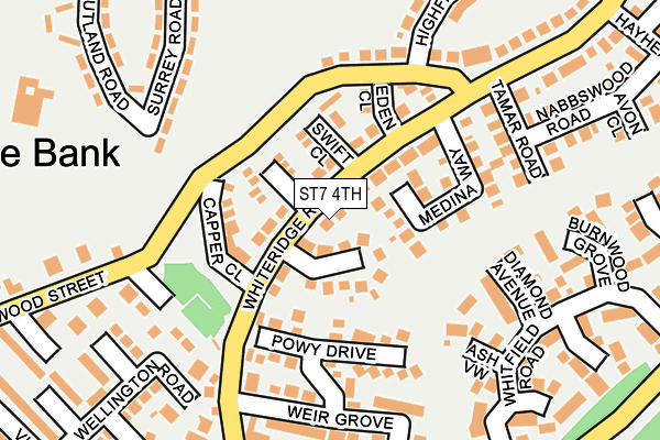 ST7 4TH map - OS OpenMap – Local (Ordnance Survey)