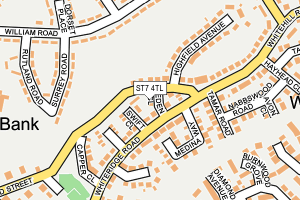 ST7 4TL map - OS OpenMap – Local (Ordnance Survey)