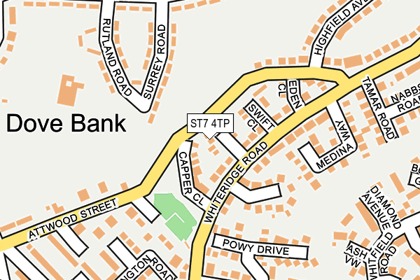 ST7 4TP map - OS OpenMap – Local (Ordnance Survey)