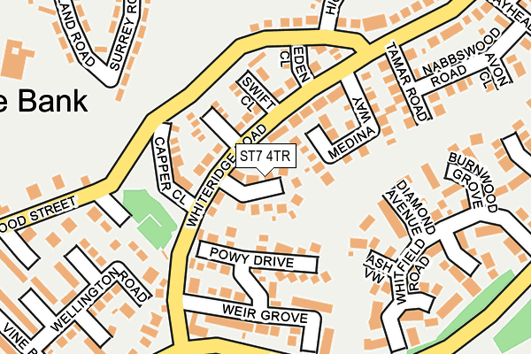 ST7 4TR map - OS OpenMap – Local (Ordnance Survey)