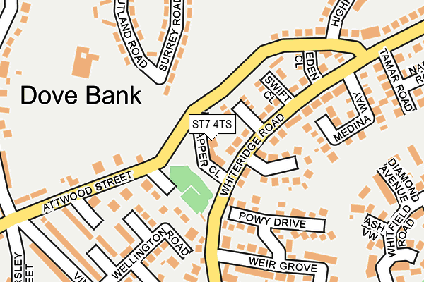 ST7 4TS map - OS OpenMap – Local (Ordnance Survey)