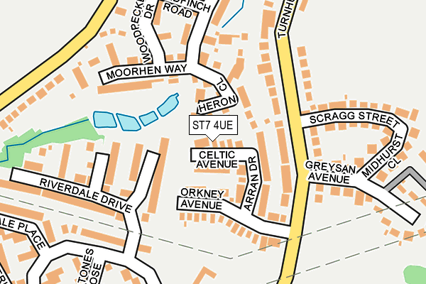 ST7 4UE map - OS OpenMap – Local (Ordnance Survey)