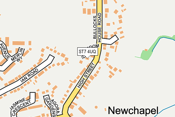 ST7 4UQ map - OS OpenMap – Local (Ordnance Survey)