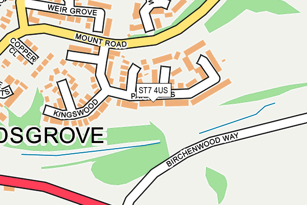 ST7 4US map - OS OpenMap – Local (Ordnance Survey)