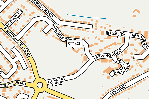 ST7 4XL map - OS OpenMap – Local (Ordnance Survey)