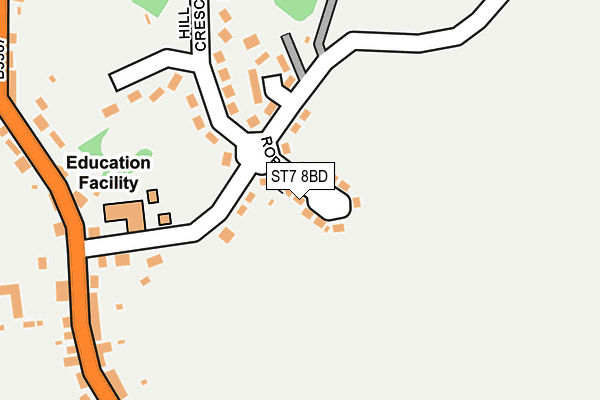 ST7 8BD map - OS OpenMap – Local (Ordnance Survey)