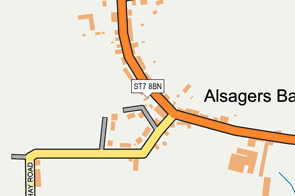ST7 8BN map - OS OpenMap – Local (Ordnance Survey)
