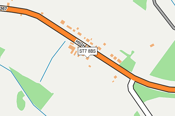 ST7 8BS map - OS OpenMap – Local (Ordnance Survey)