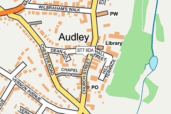 ST7 8DA map - OS OpenMap – Local (Ordnance Survey)