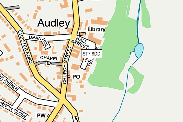 ST7 8DD map - OS OpenMap – Local (Ordnance Survey)