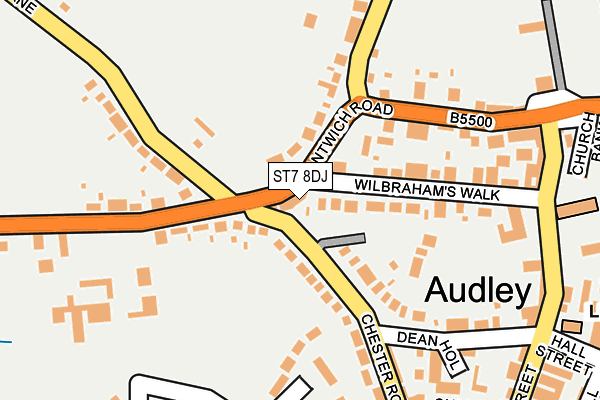 ST7 8DJ map - OS OpenMap – Local (Ordnance Survey)
