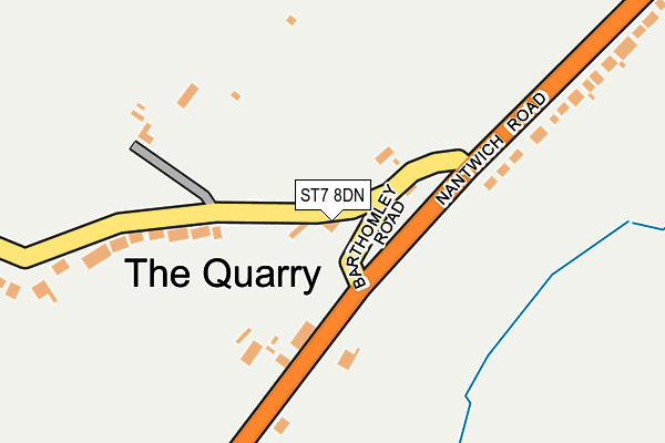 ST7 8DN map - OS OpenMap – Local (Ordnance Survey)