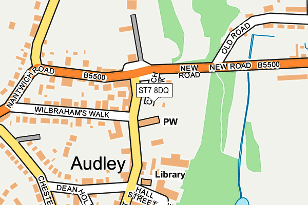 ST7 8DQ map - OS OpenMap – Local (Ordnance Survey)