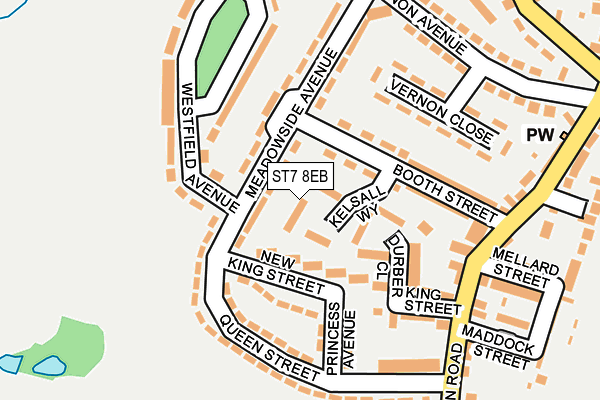 ST7 8EB map - OS OpenMap – Local (Ordnance Survey)