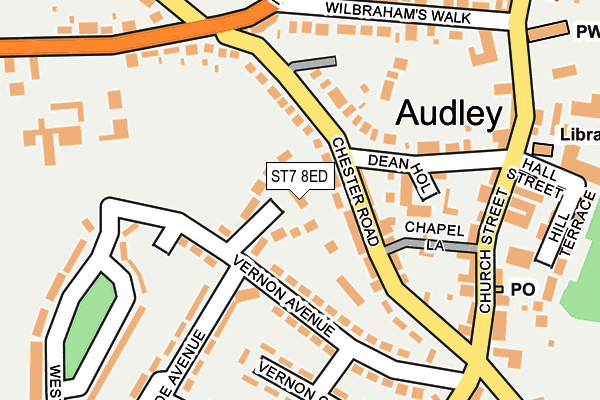 ST7 8ED map - OS OpenMap – Local (Ordnance Survey)