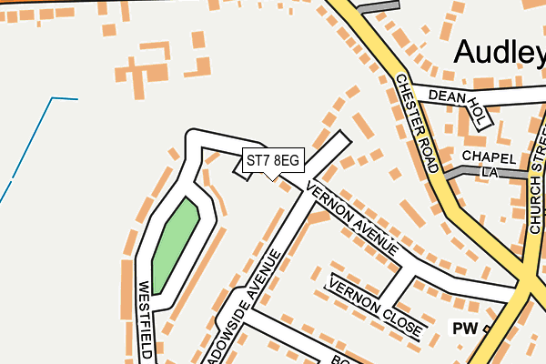 ST7 8EG map - OS OpenMap – Local (Ordnance Survey)